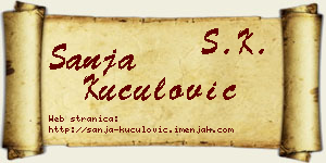 Sanja Kuculović vizit kartica